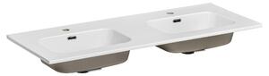 Comad Nábytkové keramické dvojumývadlo GO 120D/DP -8095, 121x46 cm, biela lesklá