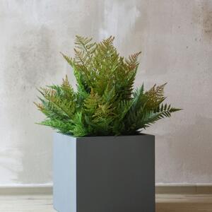 Kvetináč BLOCK, sklolaminát, strana 40 cm, grafitovo sivá