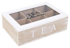 Drevený organizér na čaj Tea Collection, 23x15,5x8 cm