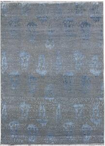 Diamond Carpets koberce Ručne viazaný kusový koberec Diamond DC-EKT 10 Silver / blue - 140x200 cm