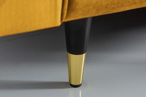 Dizajnová pohovka Cozy Velvet 225cm zamat horčicovo žltá