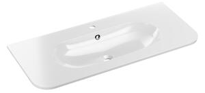 Comad Nábytkové umývadlo z konglomerátu PURE WHITE GLOSS, 100x46 cm, biela lesklá