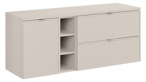 Comad Kúpeľňová skrinka pod doskové umývadlo set Bella Cashmere 140 cm kašmír
