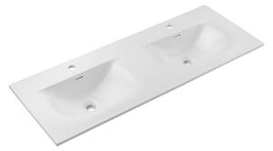 Comad Nábytkové keramické dvojumývadlo SKY 1 120D DP, 121x46 cm, biela matná
