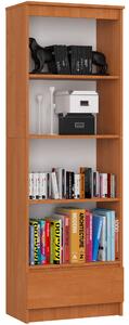 Ak furniture Kancelársky regál Rexa 60 cm 1 zásuvka a 4 police jelša