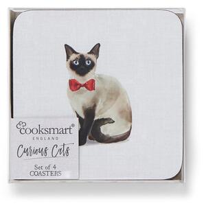 Súprava 4 modrých podnosov Cooksmart ® Curious Cats