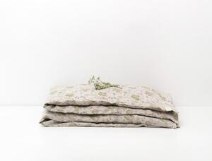 Detské béžové ľanové obliečky Linen Tales Botany, 100 x 140 cm