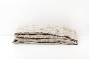 Detské béžové ľanové obliečky Linen Tales Botany, 70 x 100 cm