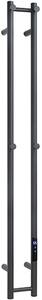 Bemeta Design Elektrický sušiak uterákov PILLAR 2, 1180 mm, tyč, 61W, nerez, čierna - 704153120