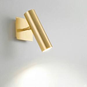 Nástenné svetlo 7540, satinovaná mosadz, nastaviteľné, GU10, Mosadz / zlato, Obývacia izba / jedáleň, Mosadz, Moderný, Nástenné bodové svietidlo
