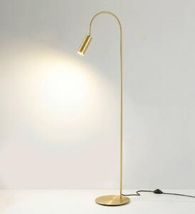 Stojacia lampa 7539, satinovaná mosadz, GU10, Mosadz / zlato, Obývacia izba / jedáleň, Mosadz, Moderný, Oblúková stojaca lampa