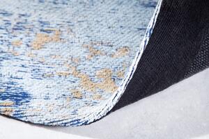 Dizajnový okrúhly koberec Rowan 150 cm béžovo-modrý