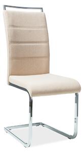 Jedálenská stolička H-441 - béžová / chróm