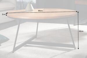 Dizajnový konferenčný stolík Faxon 80 cm imitácia dub