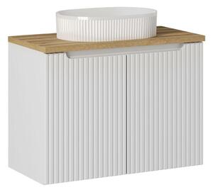 Comad Kúpeľňová skrinka s doskovým umývadlom Nova White 80 biela/dub coast evoke