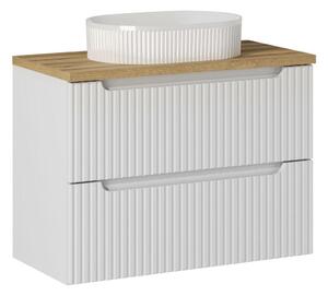 Comad Kúpeľňová skrinka s doskovým umývadlom Nova White 80 biela/dub coast evoke