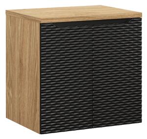 Comad Kúpeľňová skrinka pod doskové umývadlo Ocean Black 60 čierna/dub olejovaný