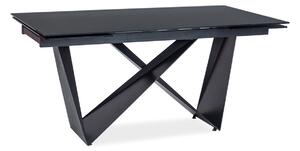 Rozkladací jedálenský stôl Cavalli I - čierna matná