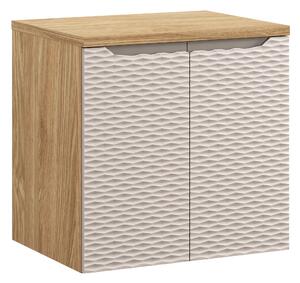 Comad Kúpeľňová skrinka pod doskové umývadlo Ocean Beige 60 béžová/dub olejovaný