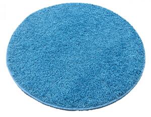 Vopi koberce Kusový guľatý koberec Color shaggy modrý - 120x120 (průměr) kruh cm