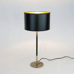 Stolová lampa ENZIO, čierna/zlatá, výška 59 cm, kov/plast, Čierna, Obývacia izba / jedáleň, kov, Moderný, Stojacie svietidlo