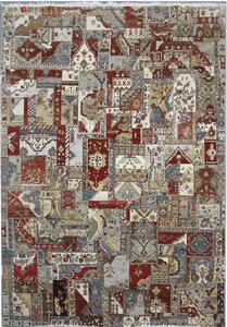 Diamond Carpets koberce Ručne viazaný kusový koberec Diamond DC-PATCH RED MULTI - 140x200 cm