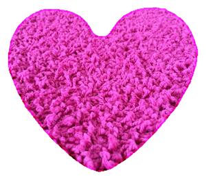 Vopi koberce Kusový koberec Color shaggy ružový srdce - 120x120 cm