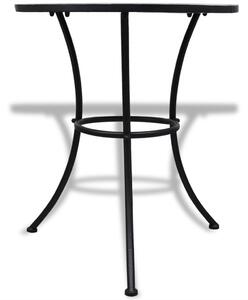 Bistro stolík, modro biely 60 cm, mozaikový