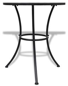 Bistro stolík, tehlovo biely 60 cm, mozaikový
