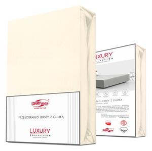 JERSEY PRESTIERADLO 90X200 CM, VÝŠKA 25 CM KRÉMOVÉ