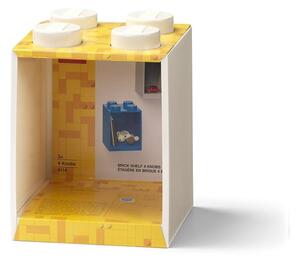 Detská biela nástenná polica LEGO® Brick 4