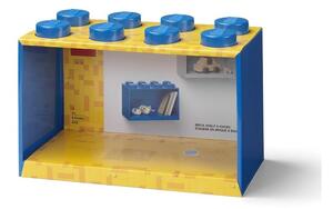 Detská modrá nástenná polica LEGO® Brick 8