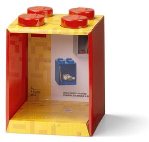 Detská červená nástenná polica LEGO® Brick 4