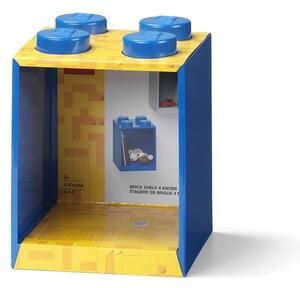 Detská modrá nástenná polica LEGO® Brick 4