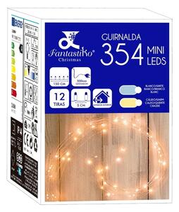 Svetelná micro-LED reťaz v striebornej farbe Unimasa Metal, 354 svetielok