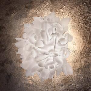 Slamp Veli Foliage Stredné nástenné svetlo, Ø 54 cm, Biela / opálová, Obývacia izba / jedáleň, Plast, Dizajn, Nástenné svietidlo