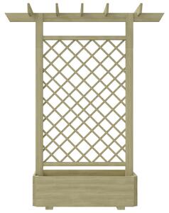 Záhradná pergola s kvetináčom 162x56x204 cm, drevo