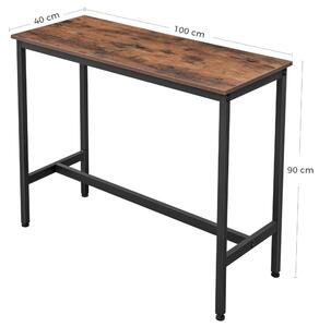 Barový stôl LEKSA I čierna/hnedá