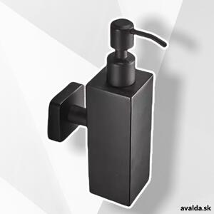 Moderný matný čierny dávkovač na mydlo 2 modely Blackie<span> - </span>Nástenný - Nástenný