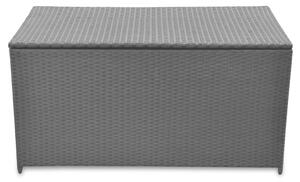 Záhradný úložný box čierny 120x50x60 cm polyratanový