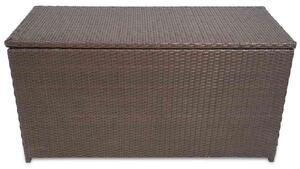 Záhradný úložný box hnedý 120x50x60 cm polyratanový