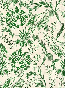 MINDTHEGAP Folk Embroidery Fern Green - tapeta