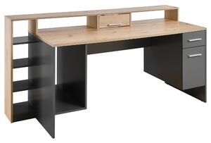 Písací stôl IAN II dub artisan/sivá