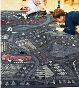 Čierny obojstranný detský koberec Narma Ülejõe, 140 x 200 cm