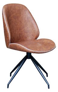Dizajnová otočná stolička Laqueta vintage hnedá