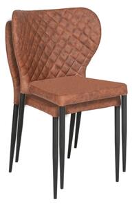 Dizajnová jedálenská stolička Landers vintage hnedá