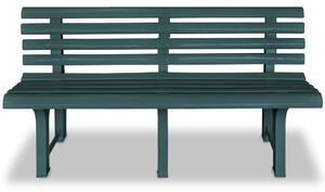 Záhradná lavička 145,5 cm, plast, zelená