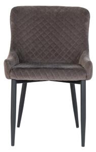 Dizajnová stolička Lapid tmavosivý zamat