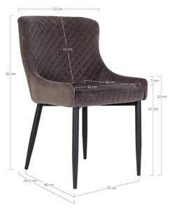 Dizajnová stolička Lapid tmavosivý zamat
