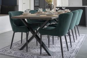 Dizajnová stolička Lapid zelený zamat
